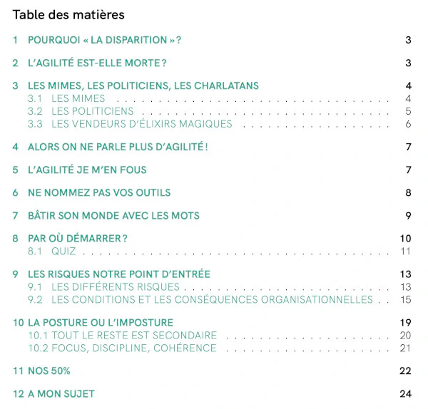 La disparition, sommaire