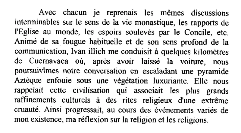 Un passage sur Ivan Illich et Jacques - Placide - Pernot